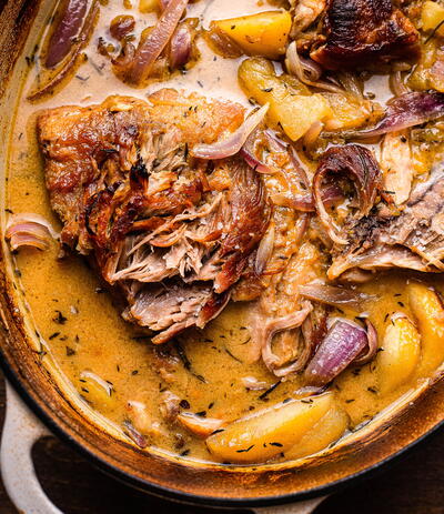 Apple Cider Braised Pork Shoulder