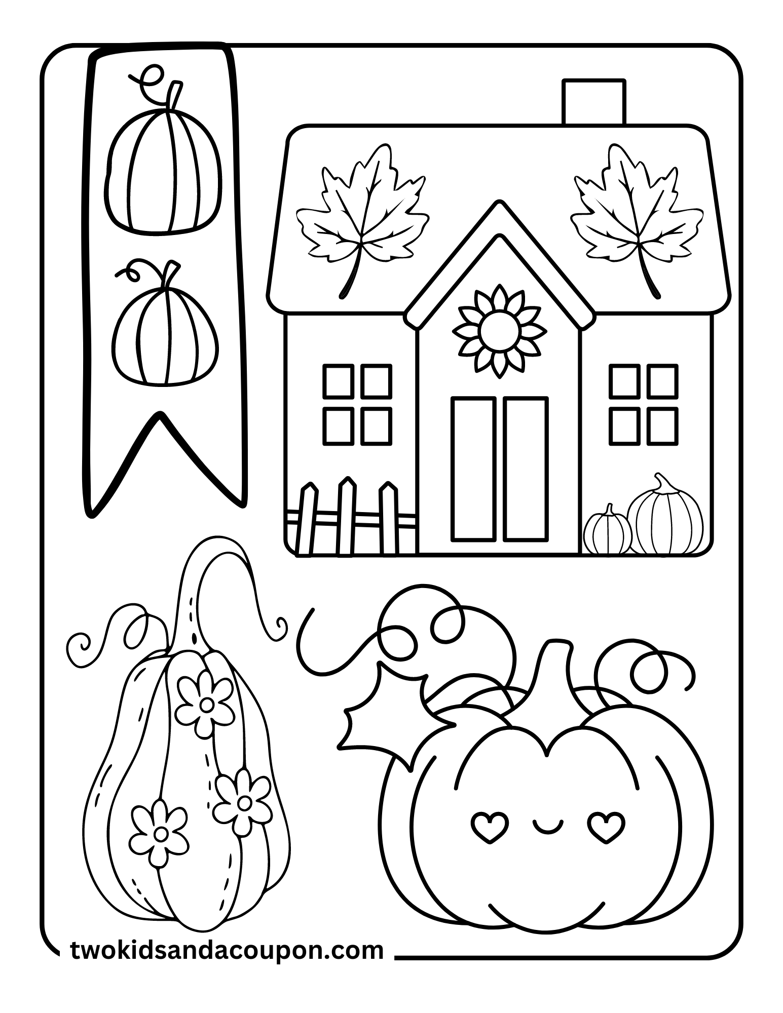 Free Printable Fall Coloring Pages | DIYIdeaCenter.com