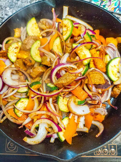 Seitan And Veggie Fajitas