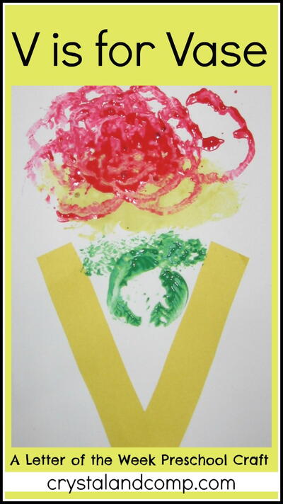 V Is For Vase: A Letter Of The Week Preschool Craft