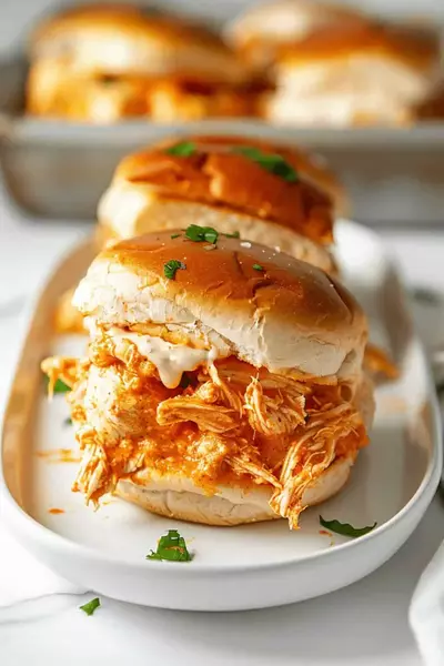 Slow Cooker Buffalo Chicken Sliders