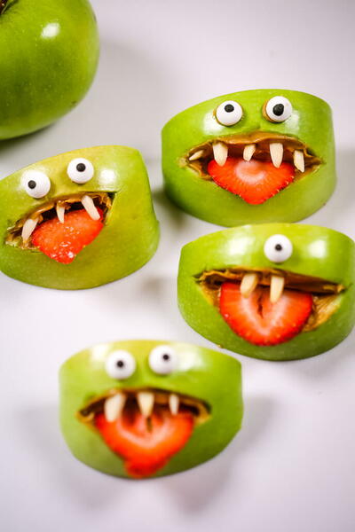 Monster Halloween Apples