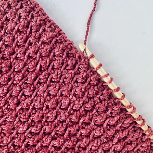 Tunisian Alpine Stitch Washcloth