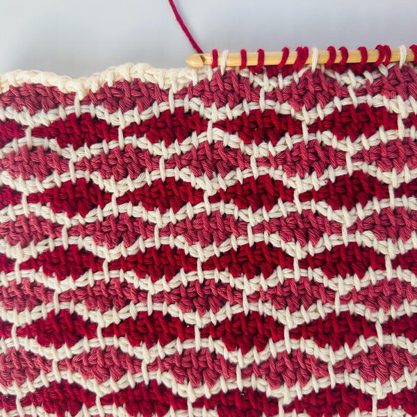 Tunisian Waves Washcloth