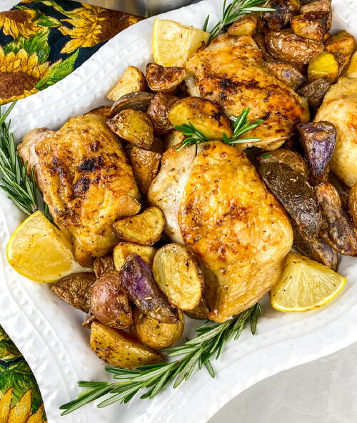 Air Fryer Chicken And Potatoes