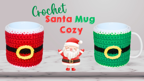 Crochet Santa Mug Cozy