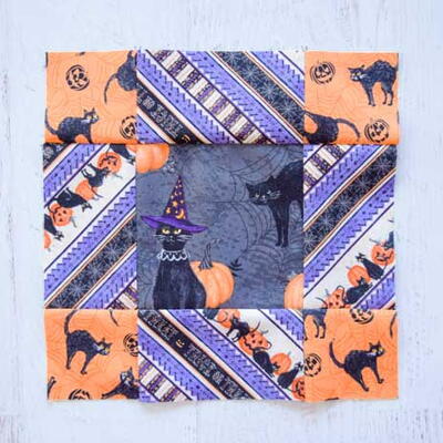 Uneven Nine Patch Quilt Block