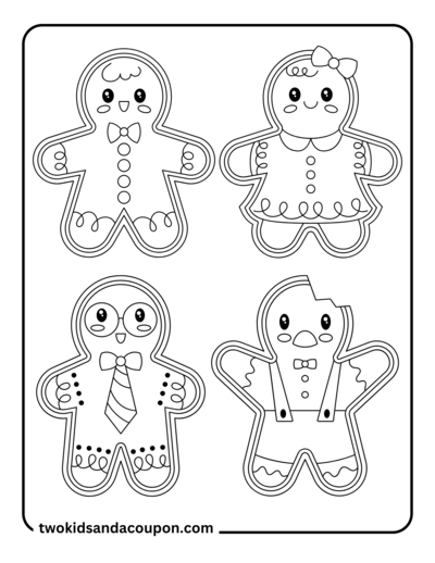 9 Gingerbread Coloring Pages