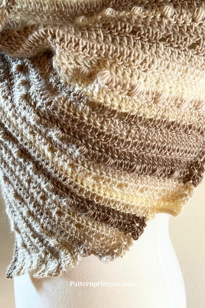 Charlotte Espresso Swirl Boomerang Scarf Crochet Pattern