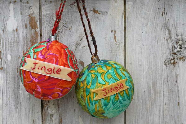 Fabric Decoupage Decorations