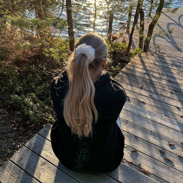 Fluffy Crochet Hair Scrunchie