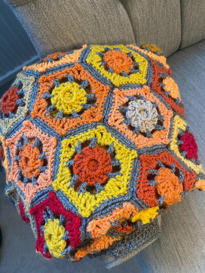 Autumn Fireworks Crochet Blanket