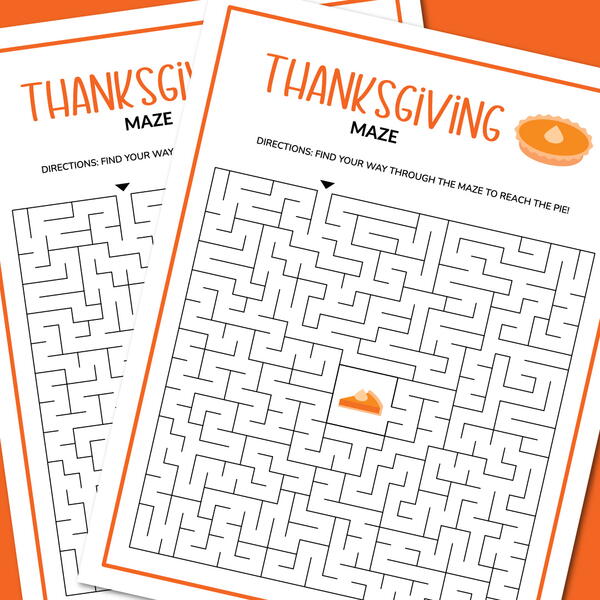 Thanks Maze Thanksgiving Maze | DIYIdeaCenter.com