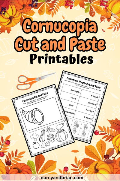 Cornucopia Cut And Paste Printables