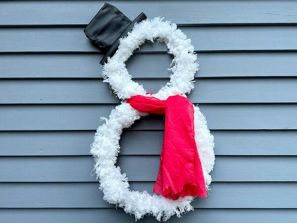 This Easy Snowman Wreath