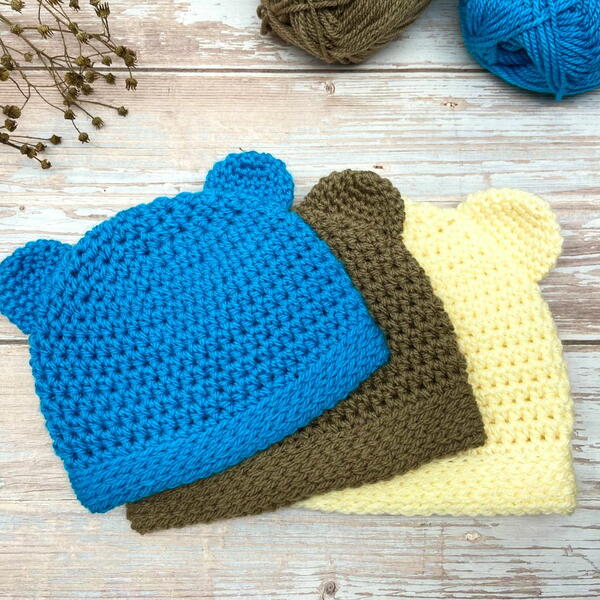 Baby Bear Beanie Crochet Pattern