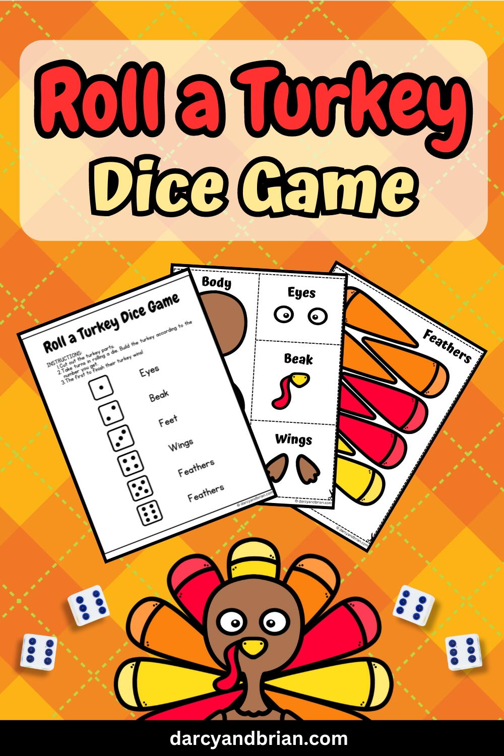 Roll A Turkey Dice Game | FaveCrafts.com roll-a-turkey-dice-game-favecrafts-com