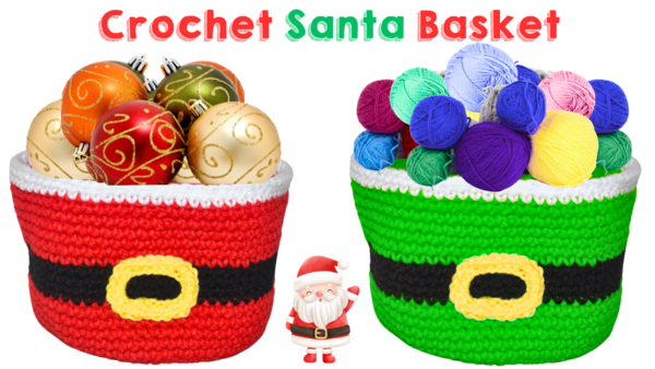 Crochet Santa Basket 