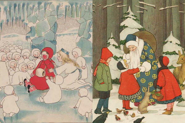 Vintage Childrens Christmas Illustrations