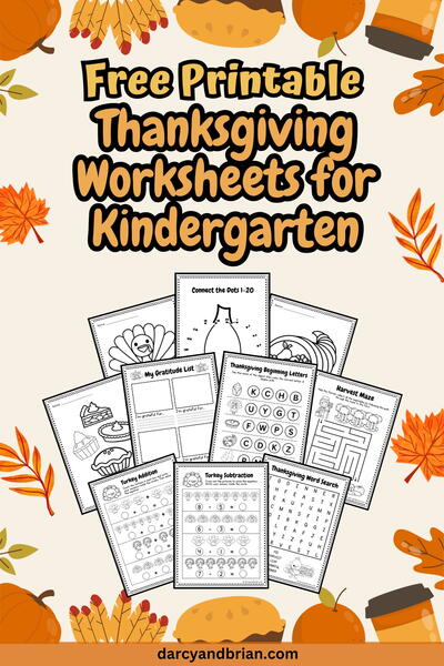 Free Printable Thanksgiving Worksheets For Kindergarten