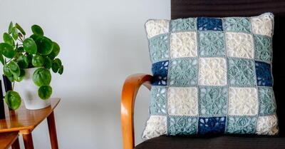 Clover Leaf Granny Square Pillow