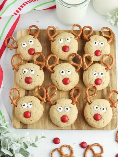 Peanut Butter Reindeer Cookies