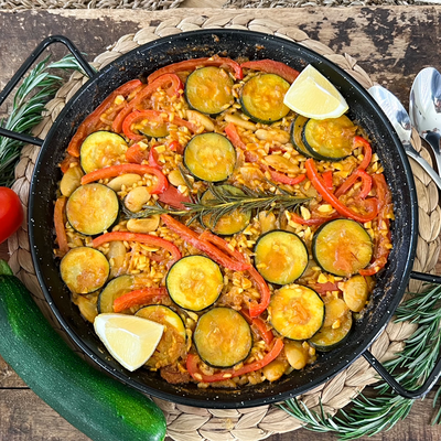 Vegetable Paella With Peppers & Zucchini | Vegan + Gluten Free Recipe