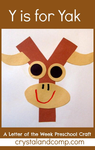 Y Is For Yak: A Letter Of The Week Preschool Craft