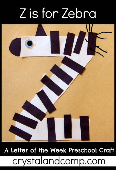 Z Is For Zebra: Letter Of The Week Preschool Craft