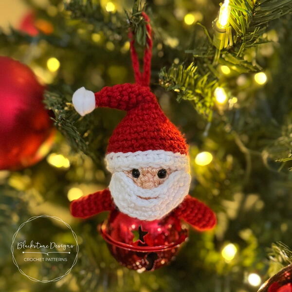 Santa Jingle Bell Ornament