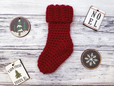 Mini Crochet Stocking