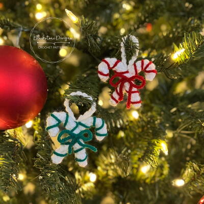 Crochet Candy Cane Ornament