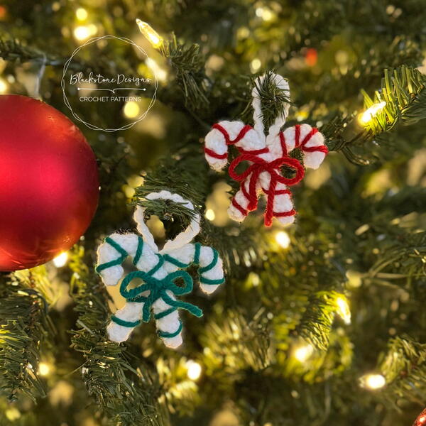 Crochet Candy Cane Ornament