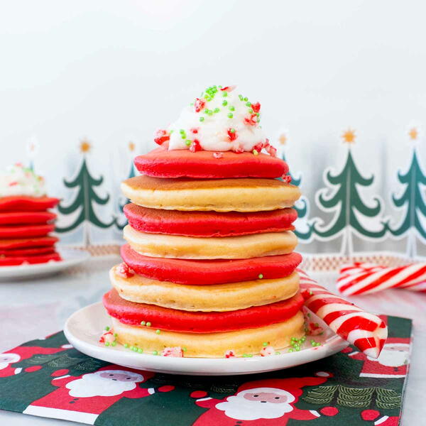 Candy Cane Pancakes