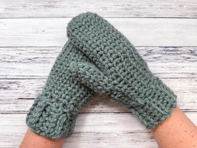 Easy Bulky Crochet Mittens