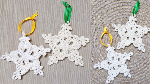 Snowdrift Crochet Snowflake Ornament Pattern