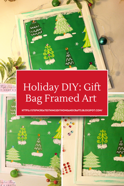 Holiday Diy: Gift Bag Framed Art