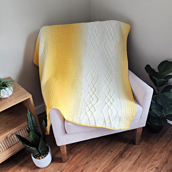 Aelia Cable Crochet Blanket