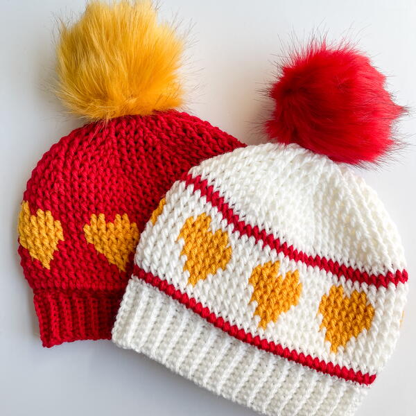 Hearts In A Row Hat