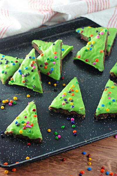 Christmas Tree Cosmic Brownies