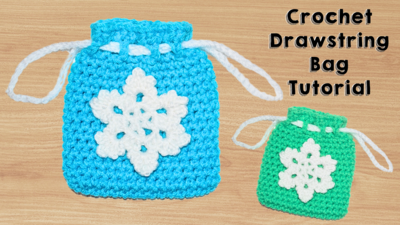 Crochet Drawstring Bag