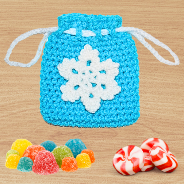 Crochet Drawstring Bag