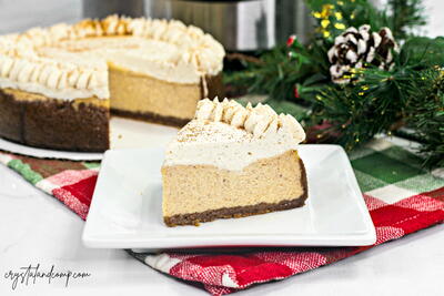 Instant Pot Eggnog Cheesecake