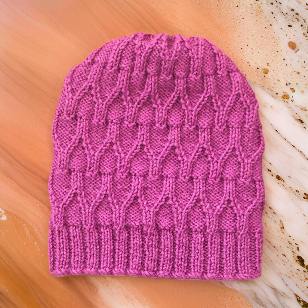 NKNIT roll knit cap（purple） Purple Lambswool Ribbed Knit Cap – Drakes