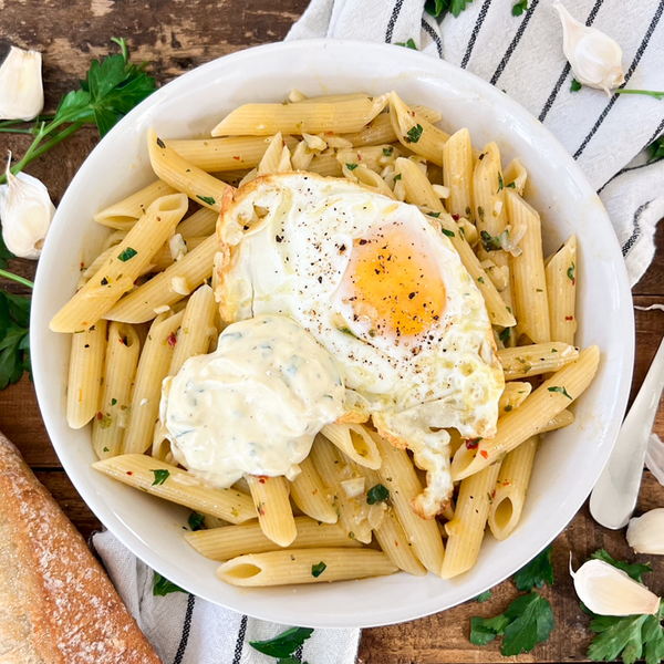 Garlic Pasta With Eggs & Aioli | Insanely Delicious & Easy To Make