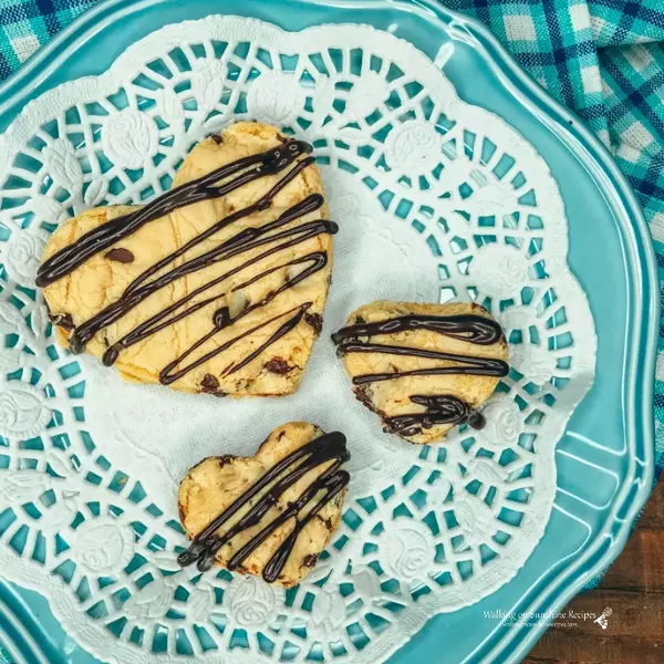 Heart Shaped Chocolate Chip Cookies