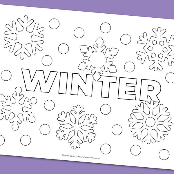 Winter Snowflakes Coloring Page