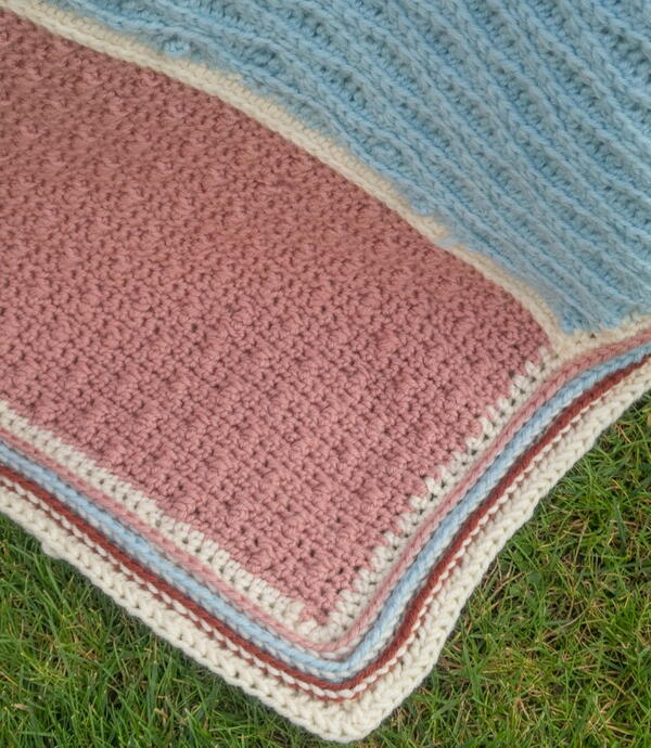 Raindrops Crochet Blanket Section Pattern