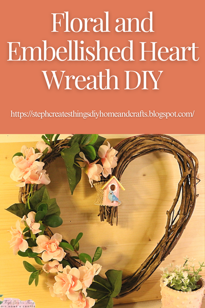 Floral And Embellished Heart Wreath Diy