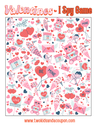 Free Printable Valentine I Spy Game